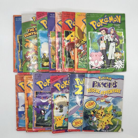 Pokemon Chapter Books Lot of 15 Scholastic Paperback Children's Anime Pikachu - Picture 1 of 16